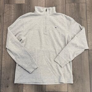 Men’s Gray Vineyard Vines Quarter Zip Sz M